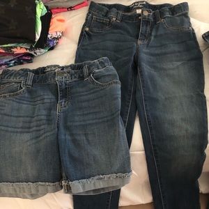 Jeans and jean shorts